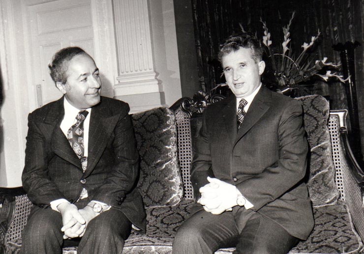 Întâlnirea preşedintelui Consiliului de Stat al R.S.R., Nicolae Ceauşescu, în timpul vizitei oficiale de prietenie din Irak, cu Aziz Mohamed, secretar al C.C. al Partidului Comunist Irakian.        (20-21.II.1974).