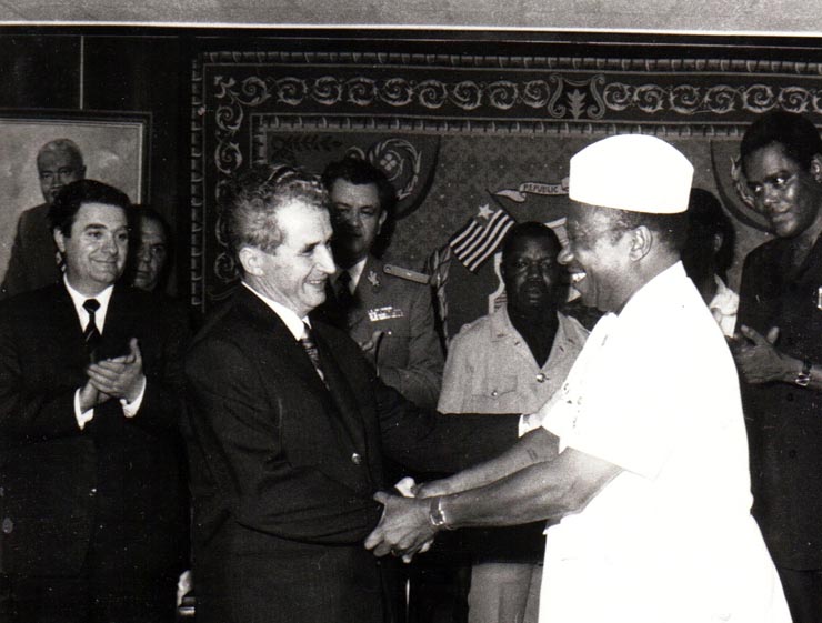 Vizita în Republica Liberia a lui Nicolae Ceauşescu – semnarea Declaraţiei Comune.      (5 martie 1974).