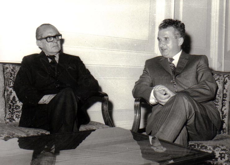 Aspecte de la vizita oficială de prietenie în România a preşedintelui ales al Columbiei, dr. Alfonso Lopez Michelsen.       (19 iunie 1974).