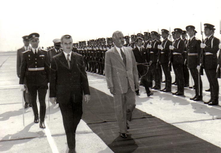 Aspecte de la vizita oficială în România a preşedintelui Republicii Islamice Mauritania, Moktar Ougd Daddah.(25 iunie 1974).