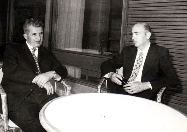 Primirea la Nicolae Ceauşescu a lui Giorgio Napolitano, membru al Direcţiunii şi al Biroului Politic al P.C. Italian.(7 iulie 1974).