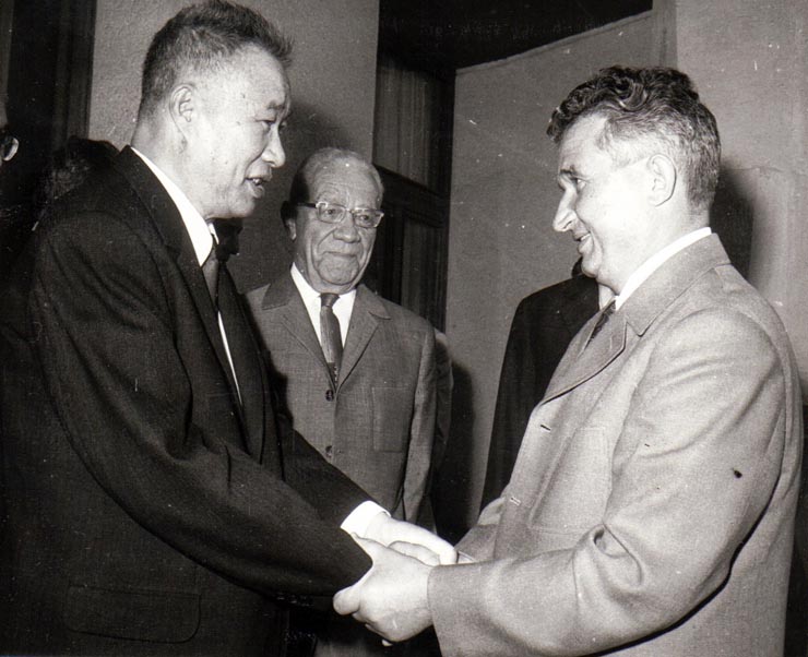 Primirea lui Kim-Ir, membru al Comitetului Politic al C.C. al Partidului Muncii din Coreea.      (15 iulie 1974).