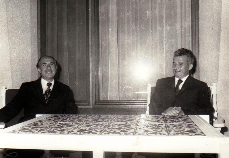Primirea la Nicolae Ceauşescu a ministrului turismului Republicii Arabe Siria, Abdallah Al Khami.(17 iulie 1974).