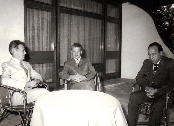 Primirea la Nicolae Ceauşescu a lui Roland Leroy, membru al Biroului Politic, secretar al C.C  al P.C. Francez.        (28 iulie 1974).