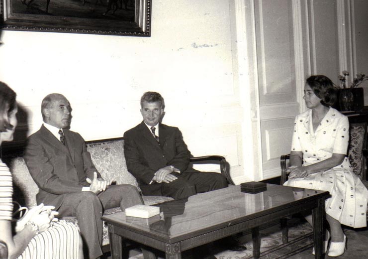 Primirea vicepreşedintelui Senatului francez, Pierre Christian Taittinger.  (26 august 1974).