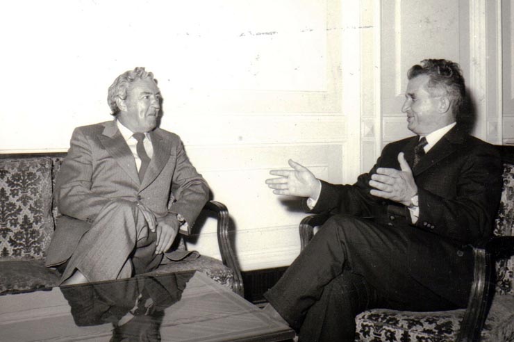 Primirea preşedintelui Partidului Comunist din Danemarca, Kund Jespersen. (30 august 1974).