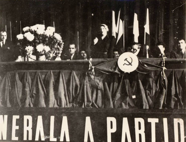 Conferinţa Naţională a P.C.R. din octombrie 1945 (aspect din sală) (16-21 octombrie 1945)