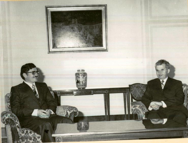 Preşedintele Nicolae Ceauşescu a primit delegaţia Partidului Baas Arab Socialist din Republica Arabă Siriană, condusă de Abdullah El-Ahmar, secretar general adjunct al Comandamentului Naţional al partidului, care face o vizită în România la invitaţia C.C. al P.C.R.(10.V.1978)