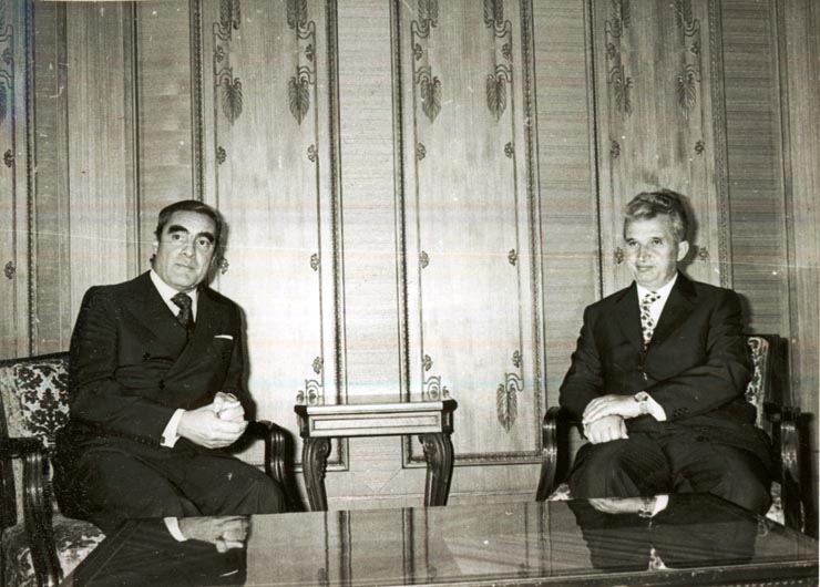 Preşedintele Nicolae Ceauşescu l-a primit pe Emilio Eduardo Massera, comandant-şef al marinei şi membru al Juntei militare de guvernământ din Republica Argentina, care face o vizită oficială în ţara noastră.(29.VI.1978)
