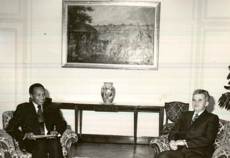 Preşedintele Nicolae Ceauşescu l-a primit pe Al Rashid Al Taher Bakr, vicepreşedintele Republicii Democratice Sudan, ministrul afacerilor externe, care a participat în fruntea unei delegaţii, la lucrările celei de a III-a sesiune a Comisiei politice mixte româno-sudaneze.(7.XII.1978)