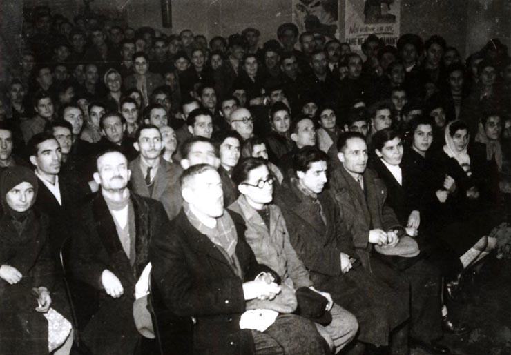 Aspect din sala cinematografului „Unic”  din Bucureşti unde Gh. Gheorghiu–Dej, candidatul B.P.D., a vorbit în faţa alegătorilor. (4.11.1946).