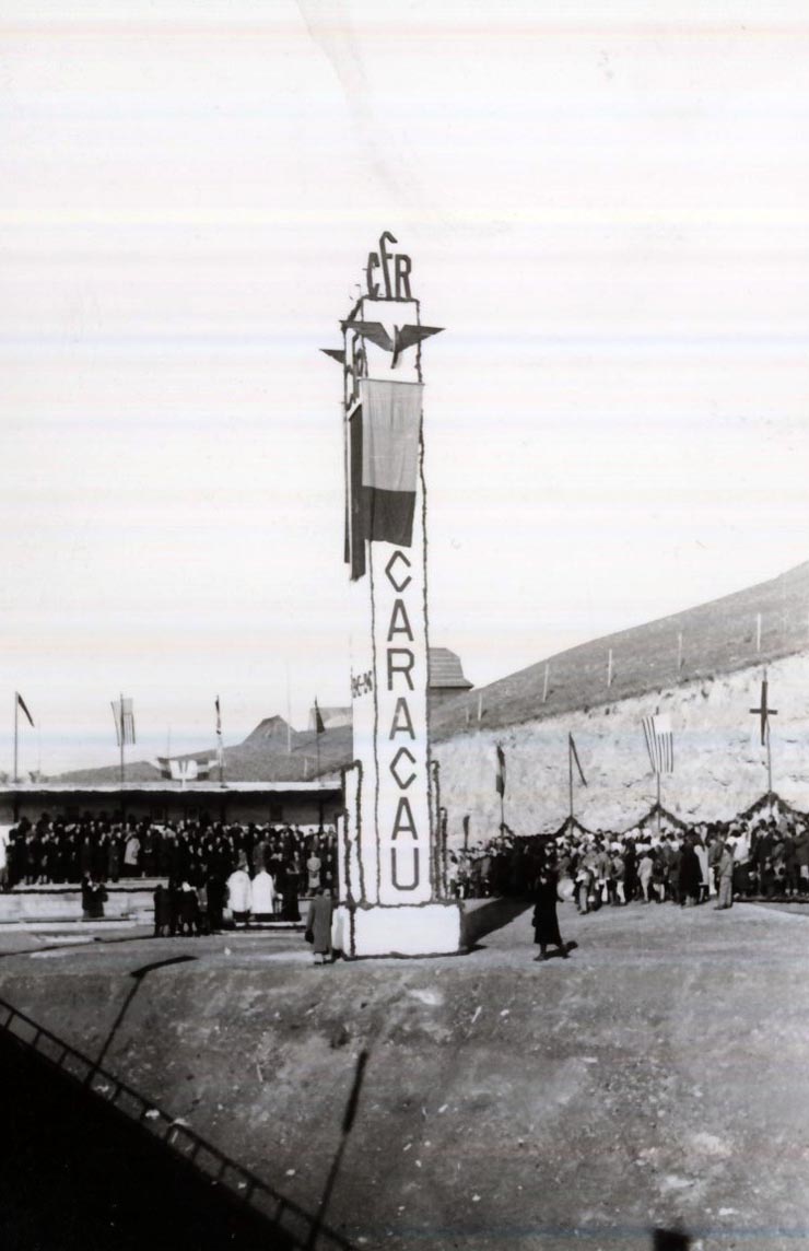 Aspect de la inaugurarea viaductului de la Caracău. (10.11.1946)