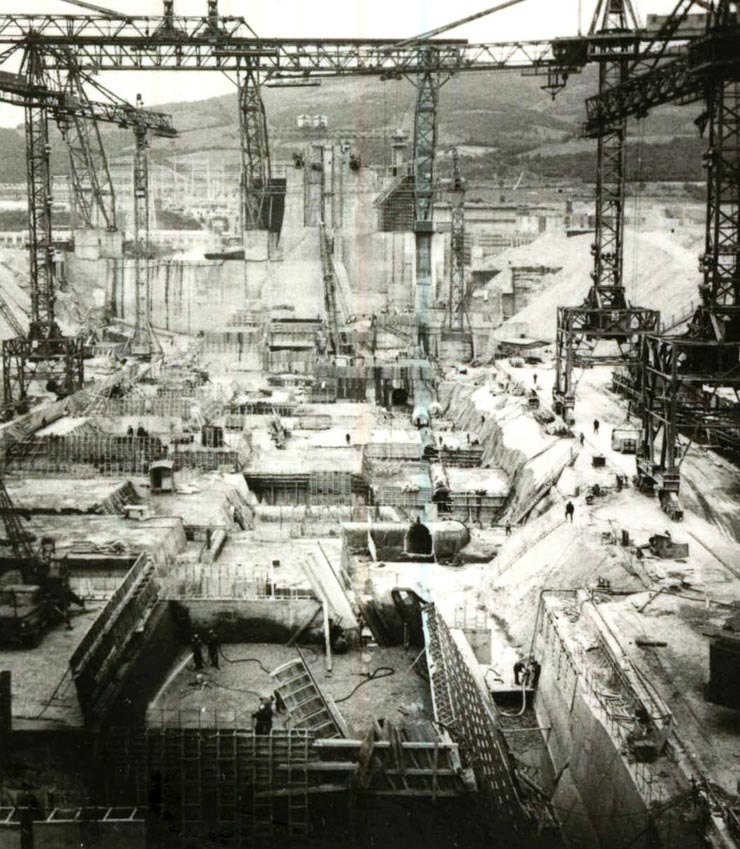 Şantierul hidroenergetic Porţile de Fier.(1970)