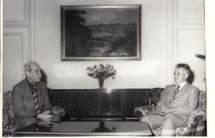 Nicolae Ceauşescu, secretar general al P.C.R, preşedinte al R.S.R., a primit pe Blas Roca Calderic, preşedintele Adunării Naţionale a Puterii Populare din Republica Cuba, care face o vizită în ţara noastră, la invitaţia M.A.N. (26.V.1979).