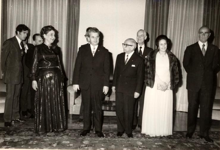 Vizita preşedintelui Nicolae Ceauşescu şi a Elenei Ceauşescu în Grecia. Dineu la Palatul Prezidenţial (26 martie). (26-29 martie 1976)