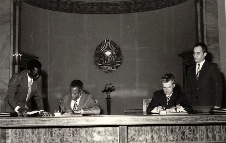 Vizita în România a preşedintelui Consiliului de Stat al Republicii Guineea-Bissau, Luis Cabral. Semnarea documentelor (7-10 aprilie 1976)