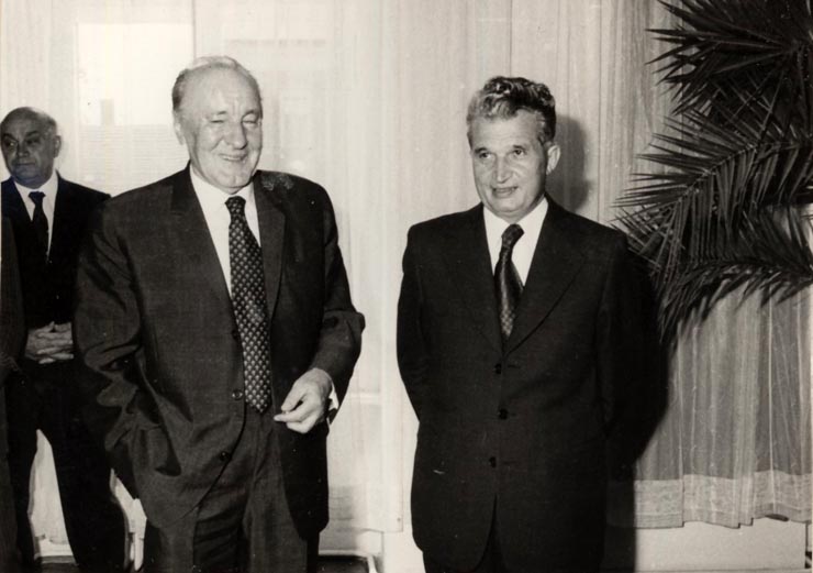 Întâlnirea prietenească, la Debreţin, dintre preşedintele Nicolae Ceuşescu şi János Kádár prim secretar al C.C. al P.M.S. Ungar. (15 iunie 1977)