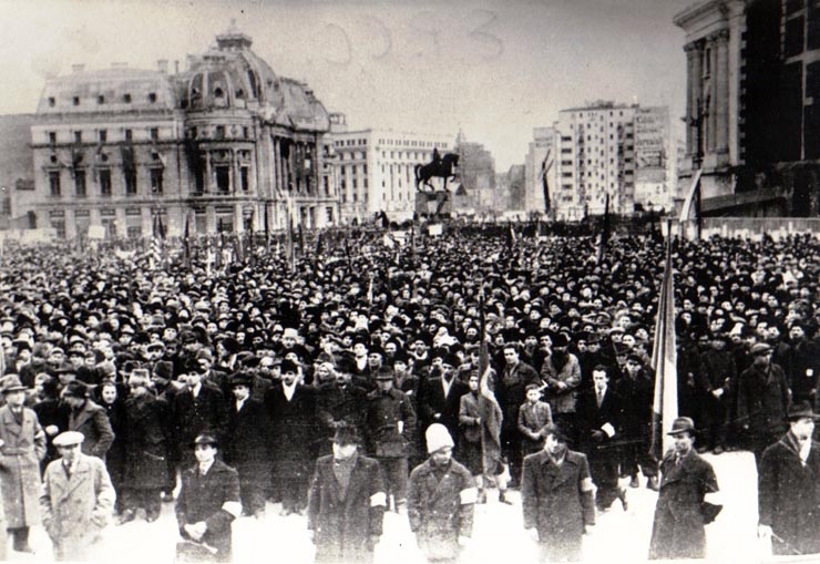 Manifestaţie din 7 noiembrie 1945.