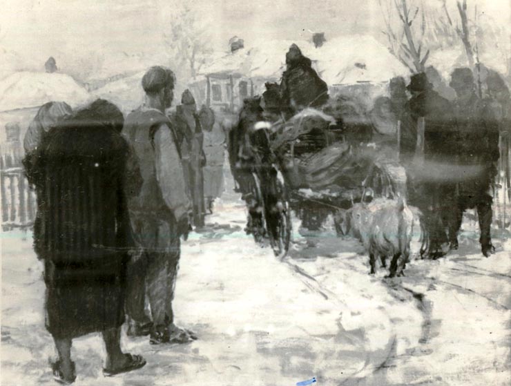 Reproducerea picturii ”Perceptorul” de Vitalie Nereuţă.(1930)