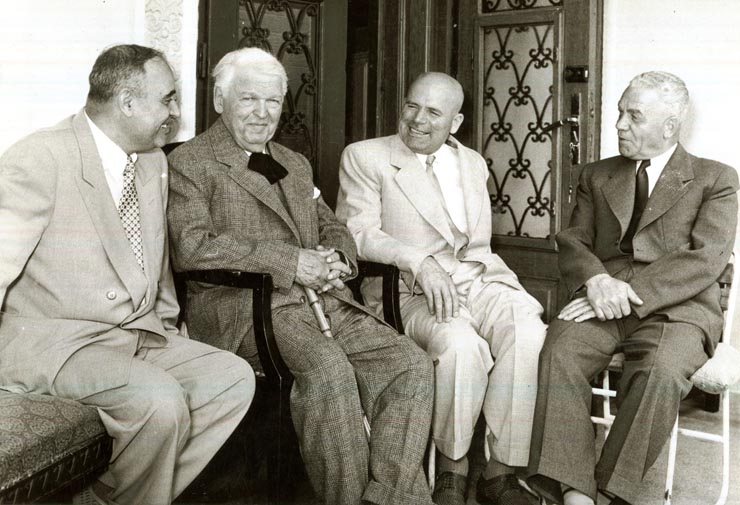 Gheorghiu Dej, Mihail Sadoveanu, Chivu Stoica, Emil Bodnaras