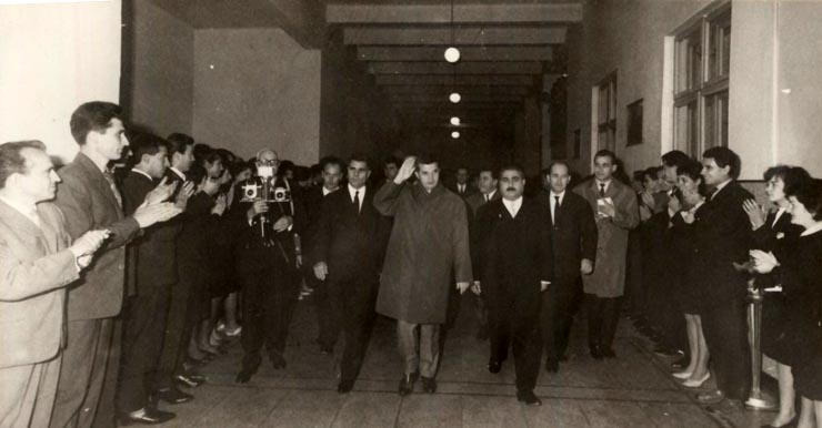 Vizita conducătorilor de partid şi de stat în regiunea Hunedoara (Institutul de Mine Petroşani) . (7-8 X 1966)