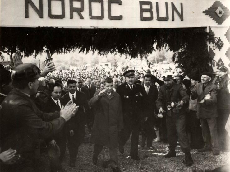 Vizita conducătorilor de partid şi de stat în regiunea Hunedoara (Iscrani) . (7-8 X 1966)