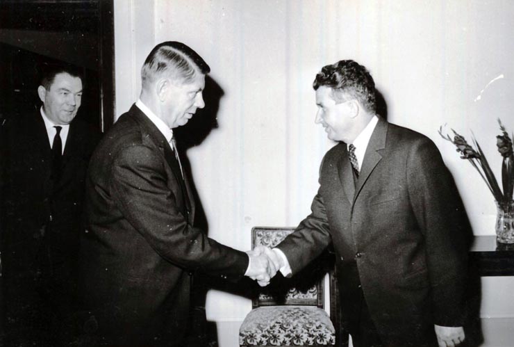 Primirea delegaţiei P.C. din Finlanda la C.C. al    P.C.R.(11 X 1966)