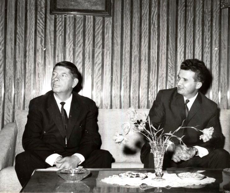 Aspect de la masa dată în cinstea delegaţiei P.C. din Finlanda. (13 X 1966)