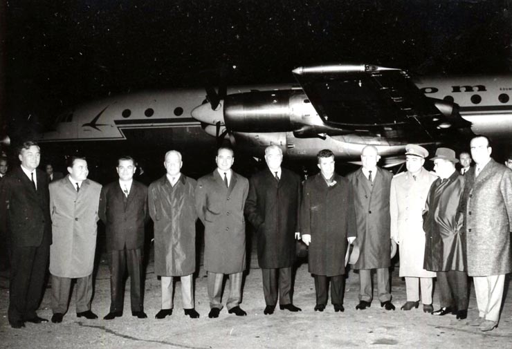 Înapoierea lui Nicolae Ceauşescu şi Ion Gheorghe Maurer de la Moscova. (21 X 1966)