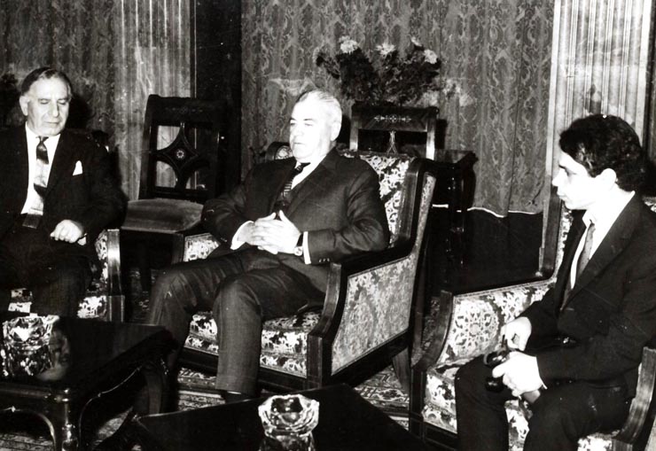 Primirea de către Ion Gheorghe Maurer a delegaţiei oficiale de ziarişti din Grecia. (24 X 1966)