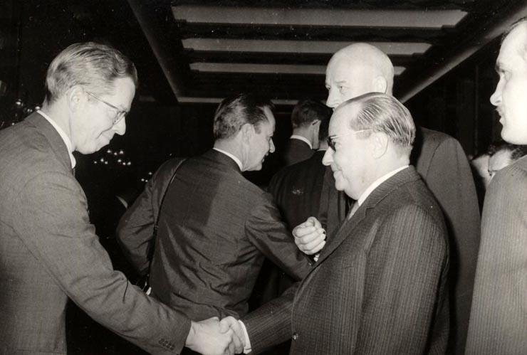 Alexandru Bârlădeanu a primit grupul de industriaşi şi oameni de afaceri americani. (25 X 1966)