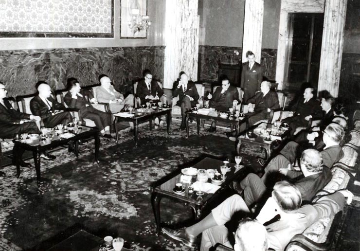 Alexandru Bârlădeanu a primit grupul de industriaşi şi oameni de afaceri americani. (25 X 1966)
