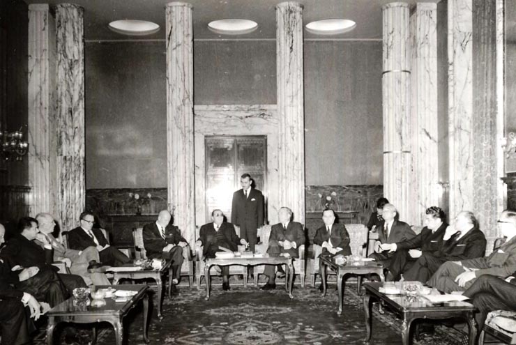 Alexandru Bârlădeanu a primit grupul de industriaşi şi oameni de afaceri americani. (25 X 1966)