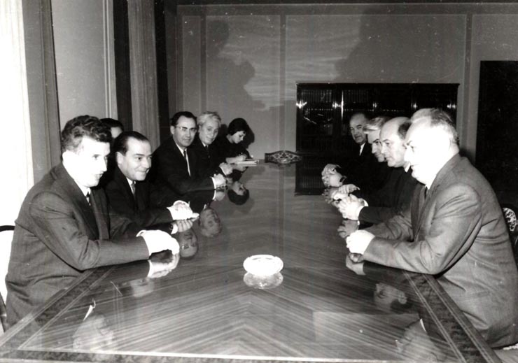 Nicolae Ceauşescu a primit delegaţia guvernamentală a R.P. Bulgaria, condusă de Todor Jivkov. (1 XI 1966)