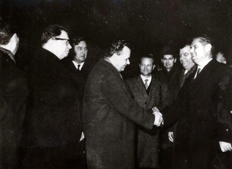 Plecarea ministrului comerţului exterior al U.R.S.S., N.S. Patolicev. (14 XI 1966)