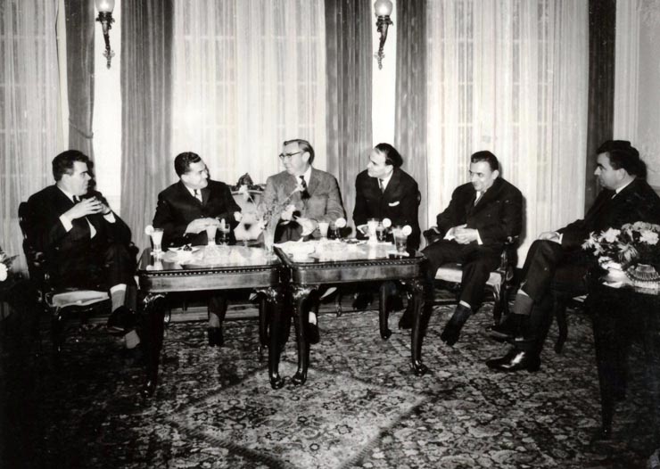 Paul Niculescu – Mizil a primit la C.C. al P.C.R. delegaţia de activişti ai P.C. din Suedia. (16 XI 1966)