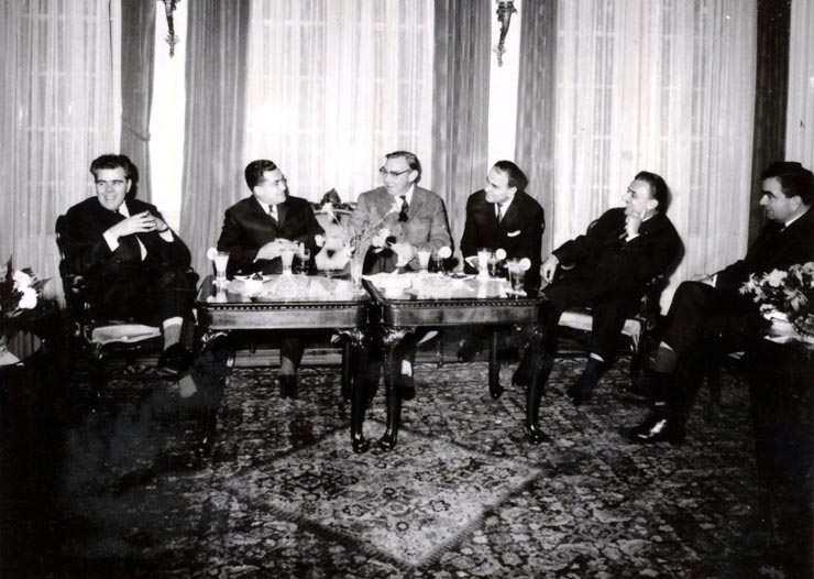 Paul Niculescu – Mizil a primit la C.C. al P.C.R. delegaţia de activişti ai P.C. din Suedia. (16 XI 1966)