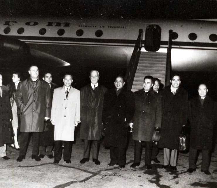 Sosirea delegaţiei Partidului Celor Ce Muncesc din Vietnam, condusă de Nguyen Duy Trinh. (20 XI 1966)