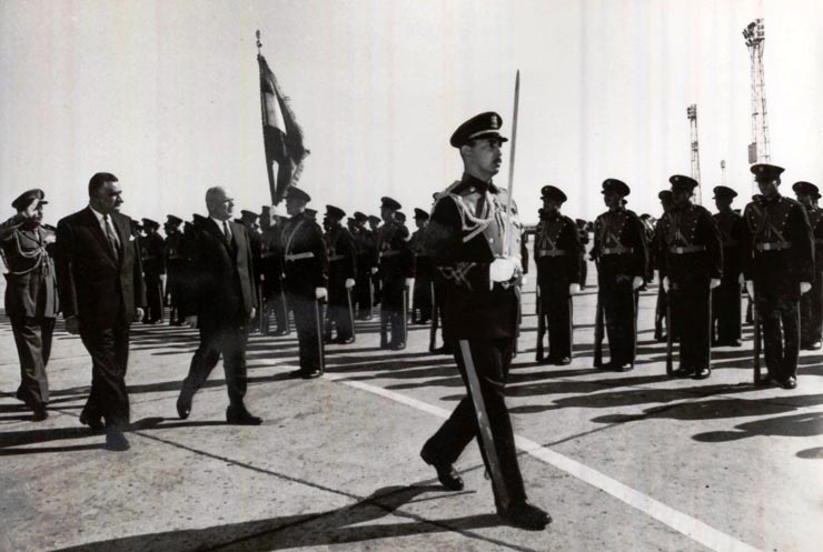 Aspect din timpul vizitei oficiale întreprinse de Chivu Stoica în Republica Arabă Unită. (20-25 XI 1966)