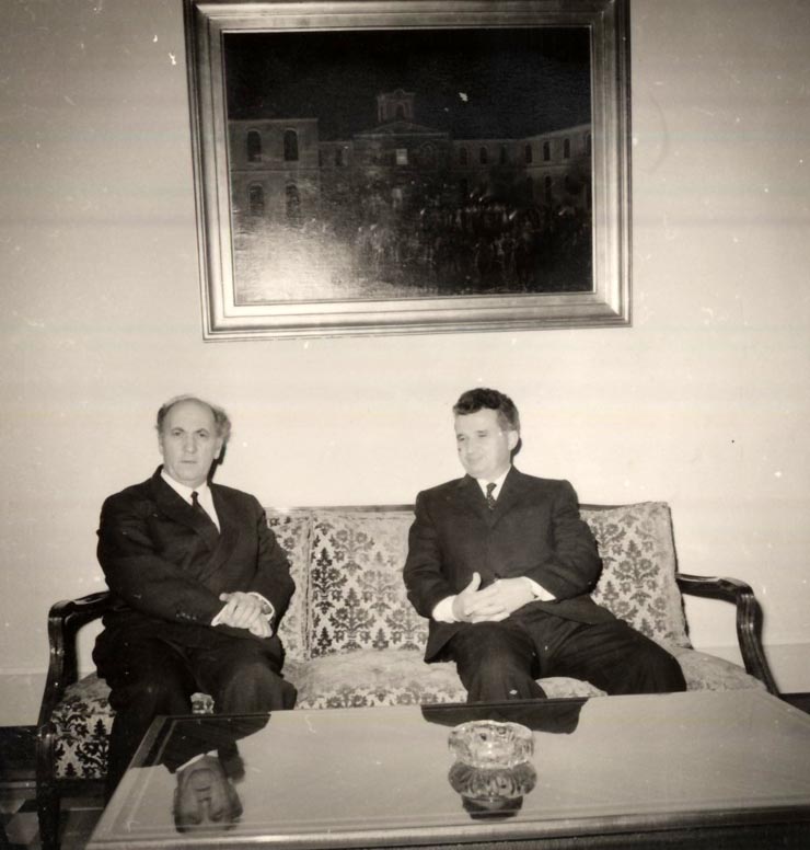 Nicolae Ceauşescu l-a primit pe Louis Saillant, secretar general al Federaţiei Sindicale Mondiale. (28 XI 1966)