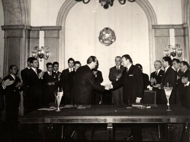 Semnarea planului de colaborare culturală şi stiinţifică pe anii 1967-1968 între România şi R.D. Germania (29 XI 1966)