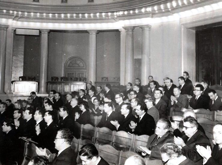 Aspect de la consfătuirea ce a avut loc la I.S.E. „V.I. Lenin”, referitor la perfecţionarea învăţământului superior economic. (1 XII 1966)