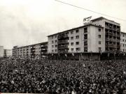 Aspect din timpul vizitei conducătorilor de partid şi de stat în regiunea Bacău (Bacău)