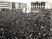 Aspect din timpul vizitei conducătorilor de partid şi de stat în regiunea Bacău (Bacău)