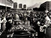 Aspect din timpul vizitei conducătorilor de partid şi de stat în regiunea Bacău (Gh. Gheorghiu-Dej)