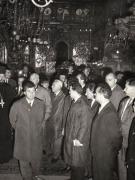 Conducătorii de partid şi de stat la Mânăstirea Neamţ, cu prilejul vizitei în regiunea Bacău 