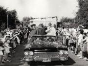 Aspect din timpul vizitei conducătorilor de partid şi de stat în regiunea Galaţi (Făurei)