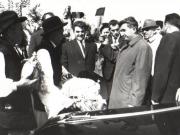 Aspect din timpul vizitei conducătorilor de partid şi de stat în regiunea Galaţi (Nicoreşti)