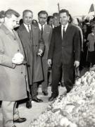 Aspect din timpul vizitei conducătorilor de partid şi de stat în regiunea Galaţi (Nicoreşti)