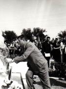 Aspect din timpul vizitei conducătorilor de partid şi de stat în regiunea Galaţi (Tişiţa)